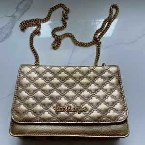 Gold Lilly Pulitzer Quilted Kat Cross-body purse